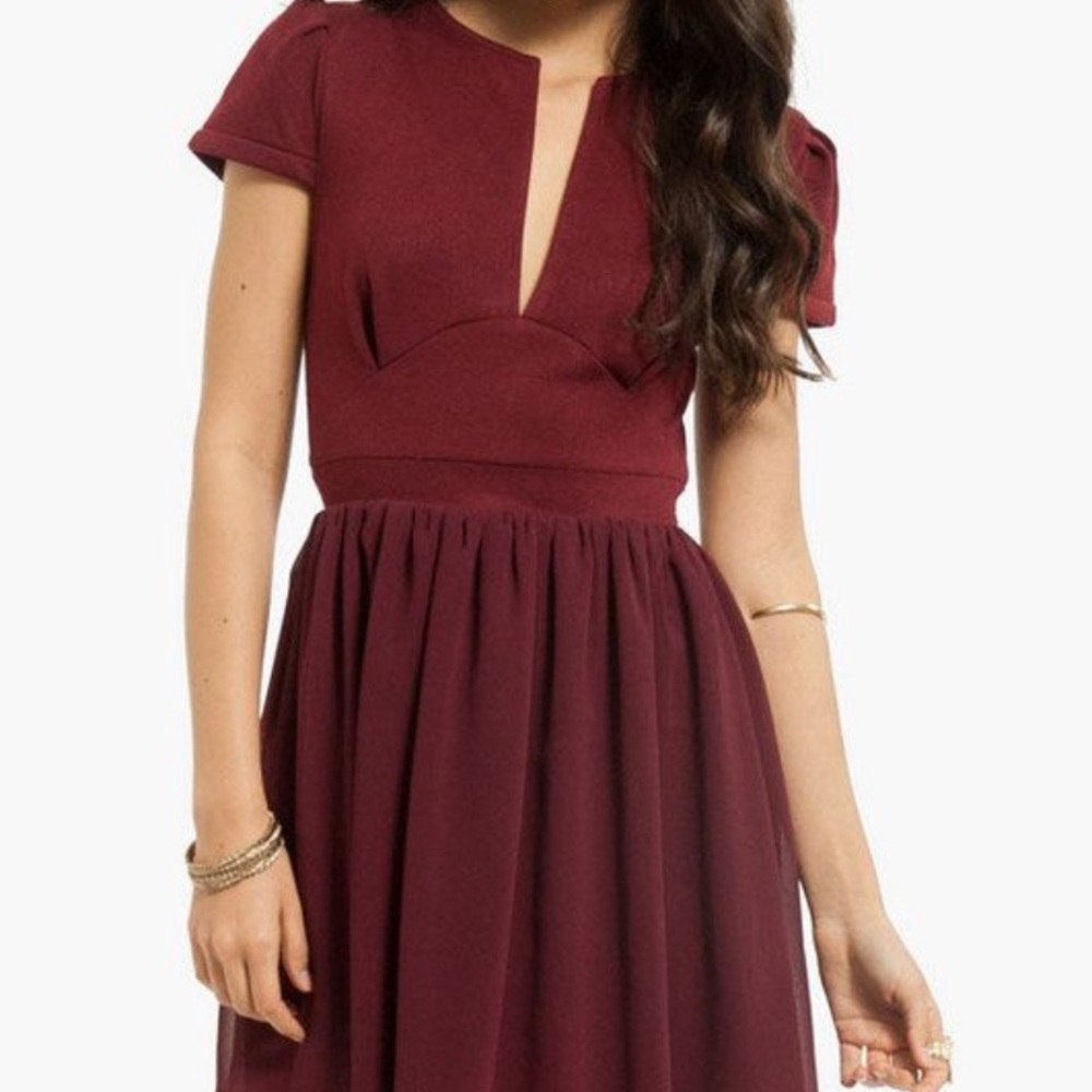 *4/$24* Burgundy Skater Dress